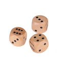 6 Pcs 16mm Wooden Wood Dice Game Natural Single Dice Board Games