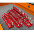 2 Pack 1/4 and 3/8 Metric Socket Tray Rack Holder Storage Tool Organizer