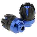 Universal Motorcycle Frame Slider Cap Crash Body Protector Aluminum - Blue