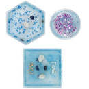3 Pack Diy Coaster Silicone Mold, Include Round, Square, Hexagon, Bottom BraV6P2