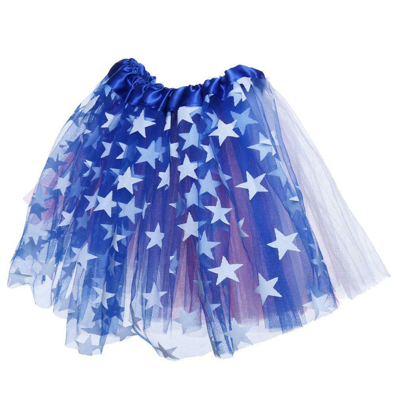 Children Girls Colorful Flag Birthday Party Dancing Princess Tutu Skirt