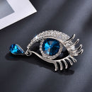 Fashion Angel Tears Eyelash Brooch Unisex Lapel Shirts Badges Ornaments (A) A