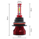 4-sides 9007  LED Headlight Kit 2000W 300000LM Hi-Lo Beam Bulbs 6000K White  BX