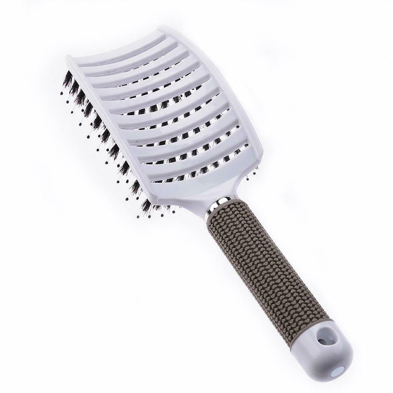 Hair Scalp Massage Comb Anti-Static Straight Curly Hair Styling Brush(White A