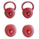 4 Pairs Soft Silicone Gel Ear Covers Eartips Earbuds for Earpieces Red+Black