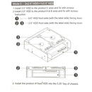 5.25 to 3.5 inches Computer Optical Bay Drive Slot Case Adapter Mounting