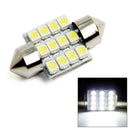 White 12V LED Interior Map Dome Trunk Lights 31mm Festoon New Bulbs C7V3