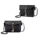 Simple PU Women Casual Shoulder Bags Pure Messenger Phone Handbag/Black A