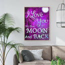 5D DIY Full Drill Diamond Painting Purple Love Cross Stitch Embroidery Set A