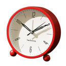 Silent Alarm Clock Kids Students Bedroom Bedsides Analogue Alarm Clock Red
