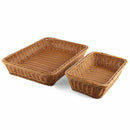 1X(Bread Basket 2Pcs Rectangle Imitation Rattan Woven Storage Basket For Fr
