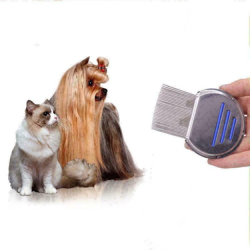 Pet Dog Cat Stainless Steel Comb Puppy Fur Hair Rake Grooming Trimmer Usefu B3B0