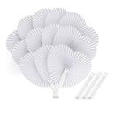 Set of 24 Handheld Fan Paper Folding Heart Shaped round fans for paper fans B9B4