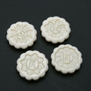 Moon Cake Mould Hand Pressure Flower Decoration Motif Pastry 50g Round Shap