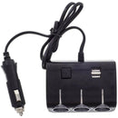 Car LCD Cigarette Lighter Socket Splitter DC 12V Dual USB Charger Power Adapter