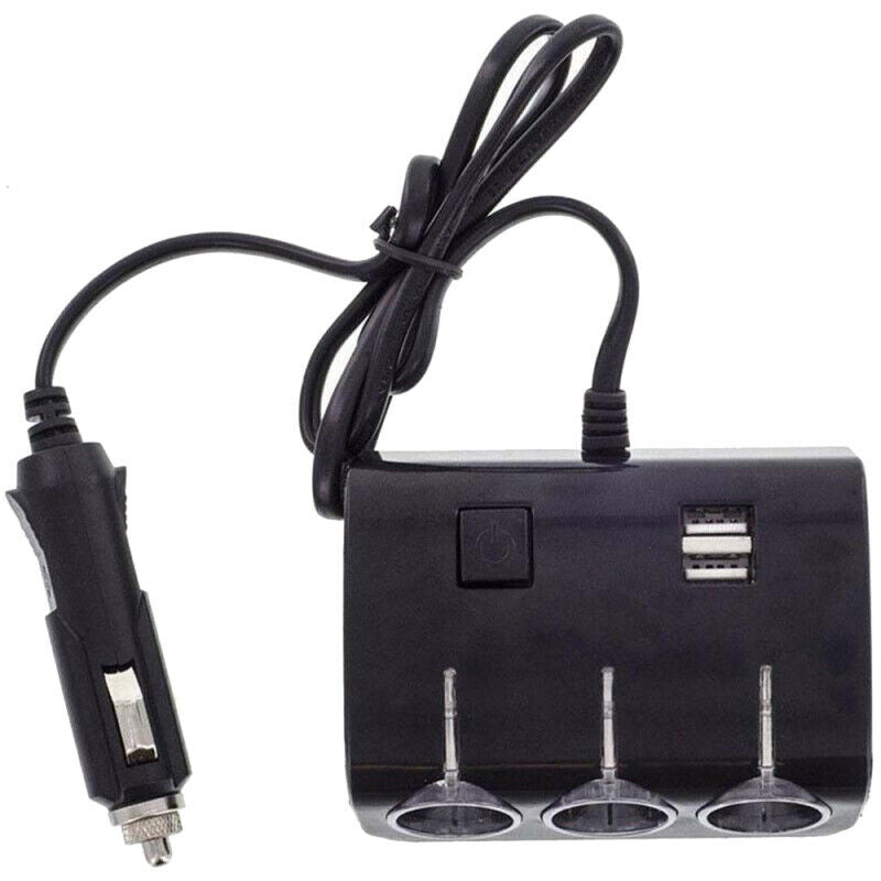 Car LCD Cigarette Lighter Socket Splitter DC 12V Dual USB Charger Power Adapter