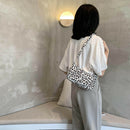 Women Nylon Handbags Shoulder Ladies Fashion Zipper Totes Bag (Leopard)
