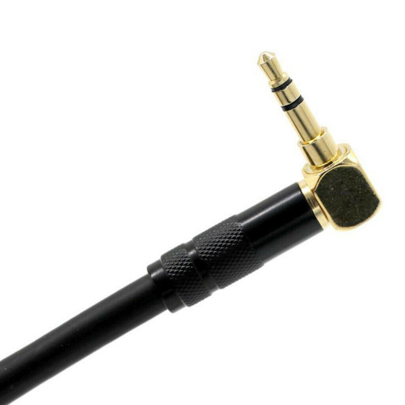 3.5mm Male to 3.5mm Female 1/8" to 1/8" 90 Degree Right Angle Jack Cable