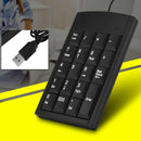 Mini USB Numeric Keypad Number Keyboard Num Pad 19 Keys Accounting Special Digit