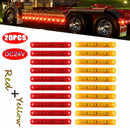 20x 3.8" Amber+Red 9LED Side Marker Light indicators Truck Trailer Bus Universal