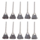 10 Pcs Stainless Steel Wire Polishing Brush Drum Set For Rotary_Tool