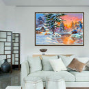 5D DIY Full Drill Snow Village Diamond Painting Embroidery Cross Stitch Kit