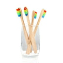 Vaclav 2Pc Bamboo Toothbrush Rainbow Bamboo Tooth Brush Fibre Toothbrush Co A7B8