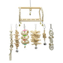 15 Pcs Bird Chewing, Swinging and Climbing Toys with Bell for Medium Parrots and
