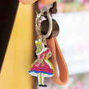 5pcs/set DIY Full Drill Diamond Painting Girls Keychain Embroidery Craft