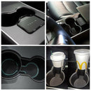 Center Console Key Card Holder + 2 Pcs Center Console Cup Holders Tesla Cup