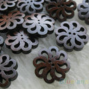 40PC Helpful Flower Cute Wood Buttons 20MM Sewing Useful Craft Gift& Arriva J3T8