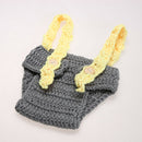 Newborn Baby Infant Crochet Knitted Hat Suspender Pants Photography Props