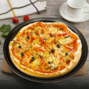 Pizza Pans Carbon Steel Perforated Baking Pan With Nonstick Coating, Round  E2D6