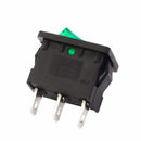 5Pcs AC 10A/125V 8A/250V SPST 3P 2 Position Green LED Light Boat Rocker Swi N1I3