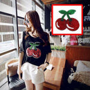 Cherry sequins Embroidery patches Iron on sew For clothing applique embroidered