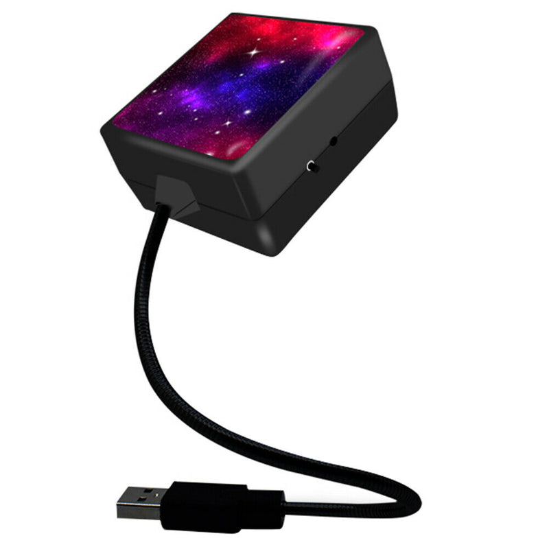 USB Car Ceiling Atmosphere Light 2-Color Starry Sky Ambient Lamp (Red+Blue)