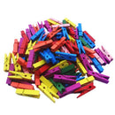 50Pcs Mini Color Wood Clip Photo Clip Clothespin Craft Decoration Clip