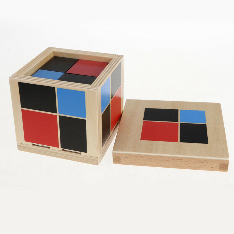 Wooden Binomial Cube Mathematics Material Early Educational Montessori Toys Kids