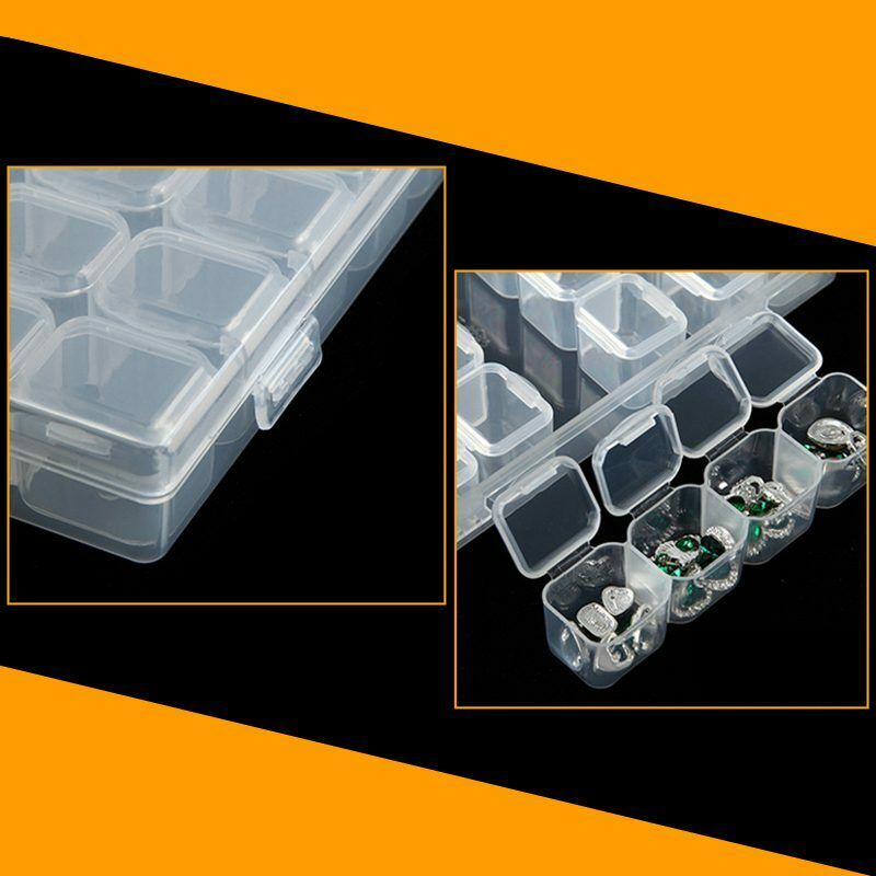 Nail 28 lattice jewelry box can be assembled demolition box nail decoration O4J1