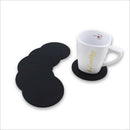 7pcs Silicone Round Coaster Cup Holder Glass Cushion Non-slip Mat,Black