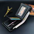 New Fashion Men'S Short Multi Bits Card Holder Wallet Elegant Business Casu