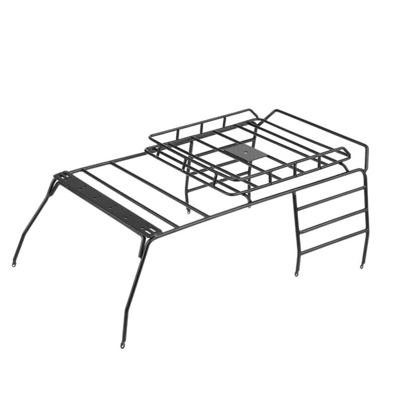 Metal Roof Rack Roll Cage & Led Light For 1/10 Rc Crawler Axial Scx10 313Mm P7G6