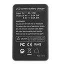 Np-W126 Usb Lcd Display Dual Port Battery Charger For Fujifilm Hs30Exr Hs33