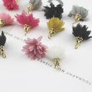 10pcs Chiffon Flower Pendant DIY Jewelry Earring Keyring Ramdon Making Pend N6C8