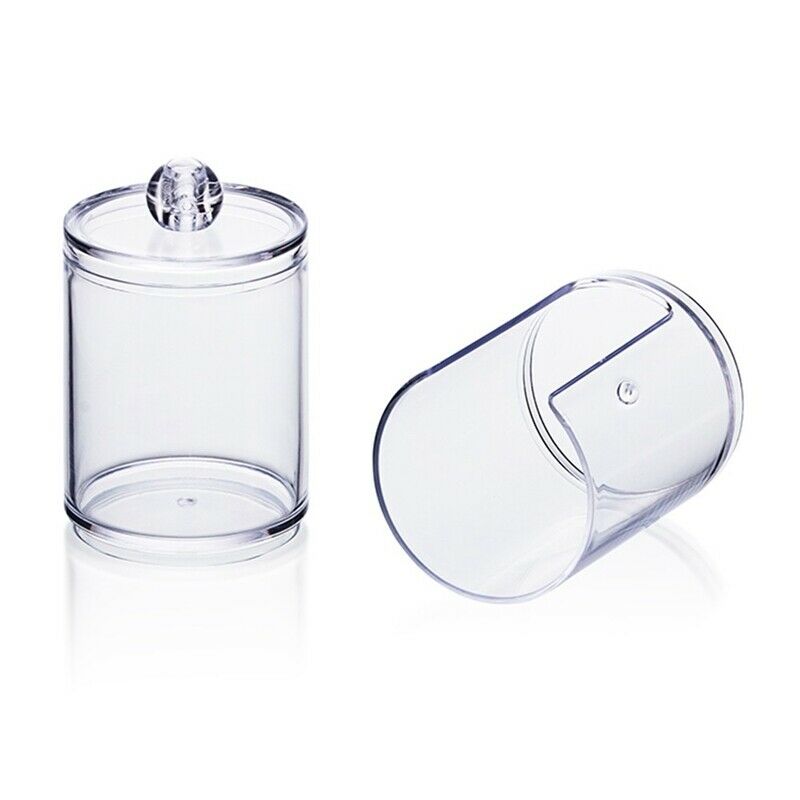 Two-Layer Acrylic Organizer Plastic Transparent Round Portable Container St L2C3
