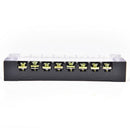 600V 15A 8 Positions Dual Rows Covered Barrier Screw Terminal Block Strip  ~