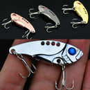 Lot 4pcs Metal Sequin Fishing Lures Bass Spoon Crank Bait Tackle Hook New XJ