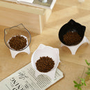 2x Cat Puppy Single Elevated Bowls Pet Raised Feeder Easy Clean Single Bowls