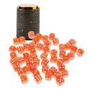 Dice Cup with 50 Pieces 6 Sided Spot Dices D6 Dice for Dungeons and Dragons