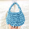 Ribbon Hand-woven Women Handbag Ladies Crochet Handmade Totes Clutch Bags